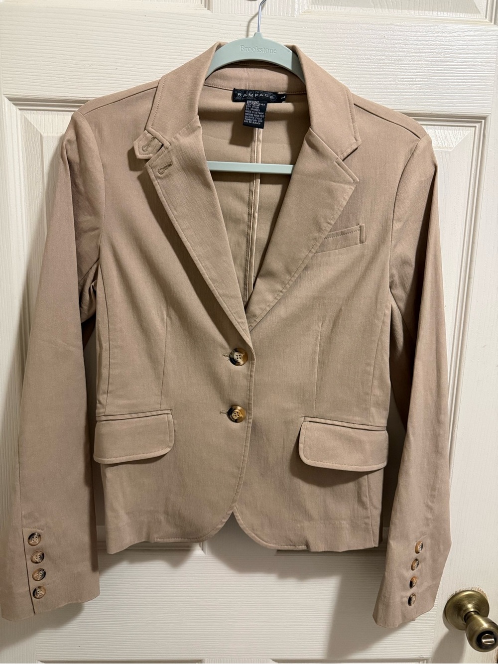 Rampage Women's Beige-Tan Tailored Blazer